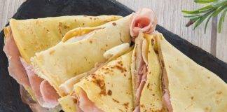 Crepes al Forno Prosciutto e Formaggio