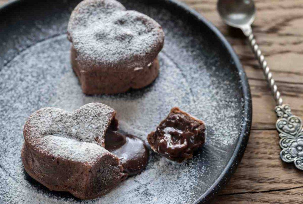 Tortini al cioccolato degli innamorati