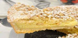 torta della nonna con crema al limoncello