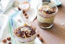 Mousse al caffè con spuma di mascarpone al profumo di cardamomo