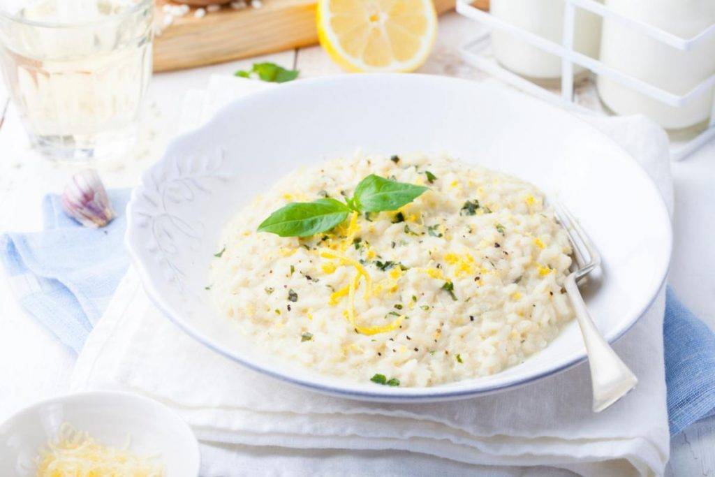 Risotto al limone e scamorza affumicata