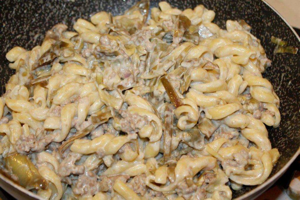 Fusilli ai carciofi risottati