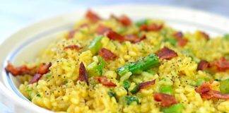 risotto con asparagi e pancetta