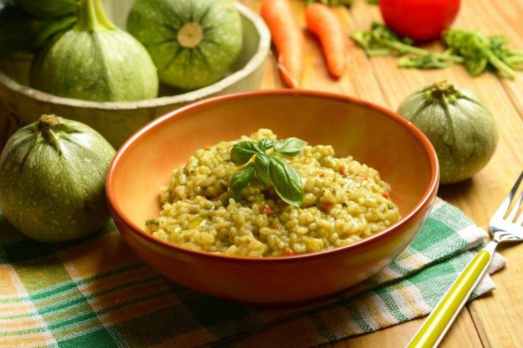 risotto con crema di verdure