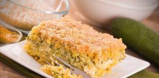 torta di riso con zucchine e prosciutto