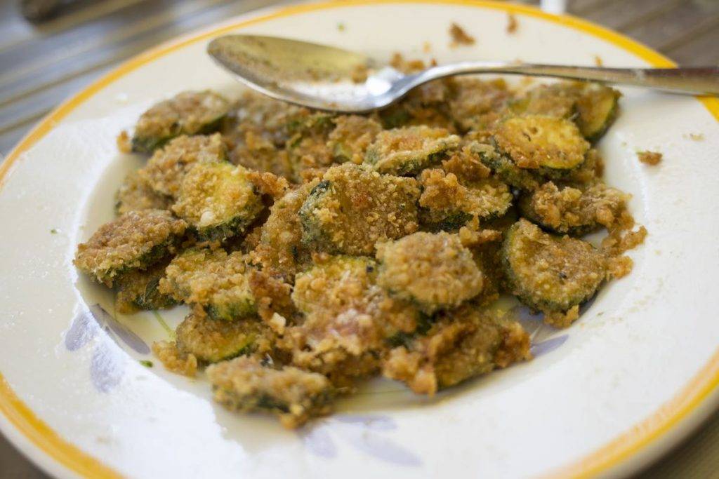 zucchine grigliate, impanate