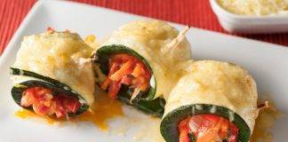 Involtini di zucchine con pomodoro e mozzarella