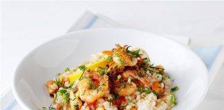 Risotto con gamberetti e limone