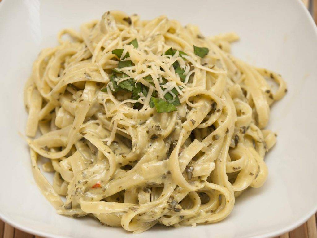 linguine al pesto di agrumi