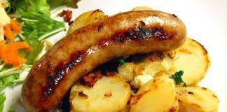 salsiccia e patate alla birra