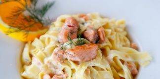 tagliatella salmone e arancia