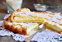 Crostata morbida con crema pasticcera al limone