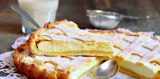 Crostata morbida con crema pasticcera al limone