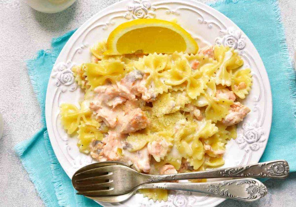 farfalle al salmone e limone