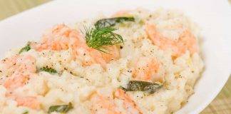 Risotto con crema di gamberi e philadelphia - ricettasprint.it