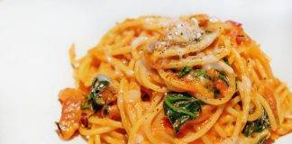 Spaghetti al whisky e pancetta 