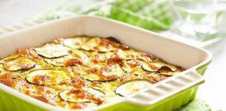 Parmigiana di zucchine al forno con prosciutto cotto