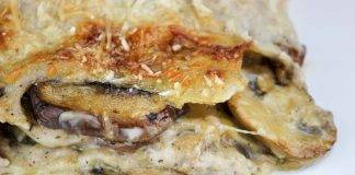 lasagne con besciamella e funghi