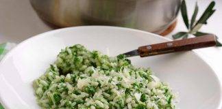risotto con spinaci