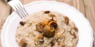 Risotto castagne e funghi