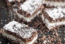 Torta al cocco e cioccolato fondente