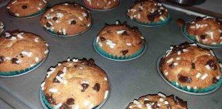 muffin con gocciole di cioccolato e yogurt