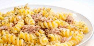 Fusilli con tonno, limone e zenzero