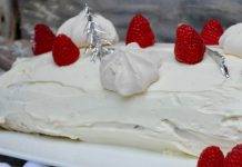 Tronchetto di natale bianco