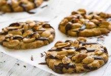 Biscotti alle Noccioline con scaglie di cioccolato biscotti con noccioline e scaglie di cioccolato