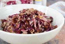 Radicchio rosso con noci ed aceto balsamico | in padella super veloce Radicchio rosso con noci ed aceto balsamico