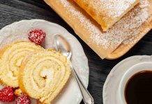 Rotolo di pandoro panna e cioccolato