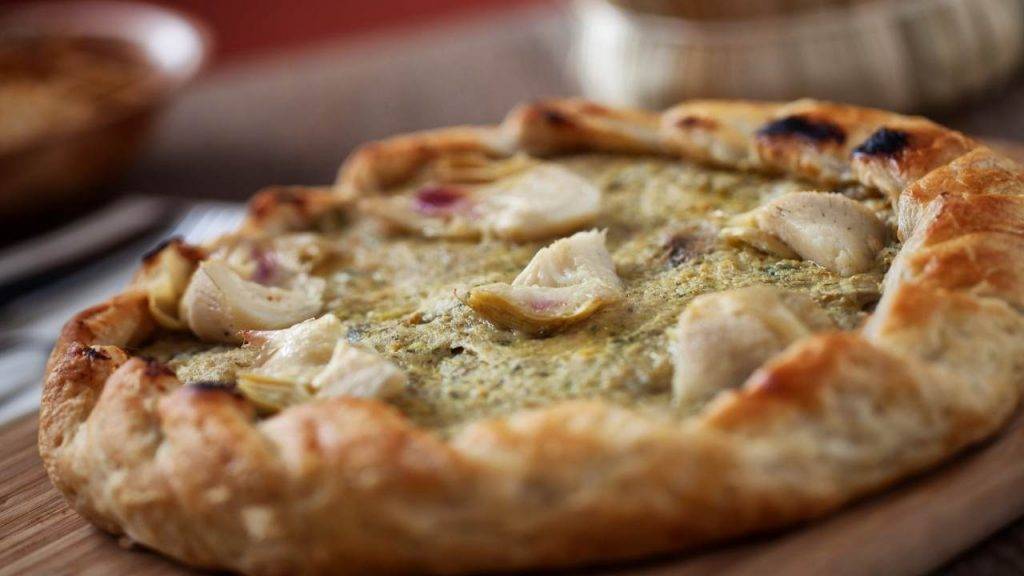 Quiche con carciofi e fontina