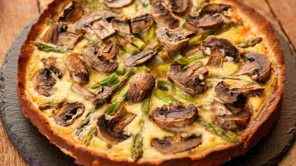 Quiche di asparagi e funghi