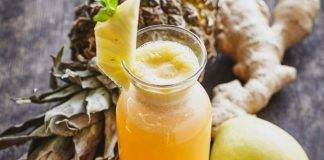 Centrifugato depurativo ananas zenzero e mela - ricettasprint
