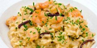 Risotto funghi e gamberetti - ricettasprint