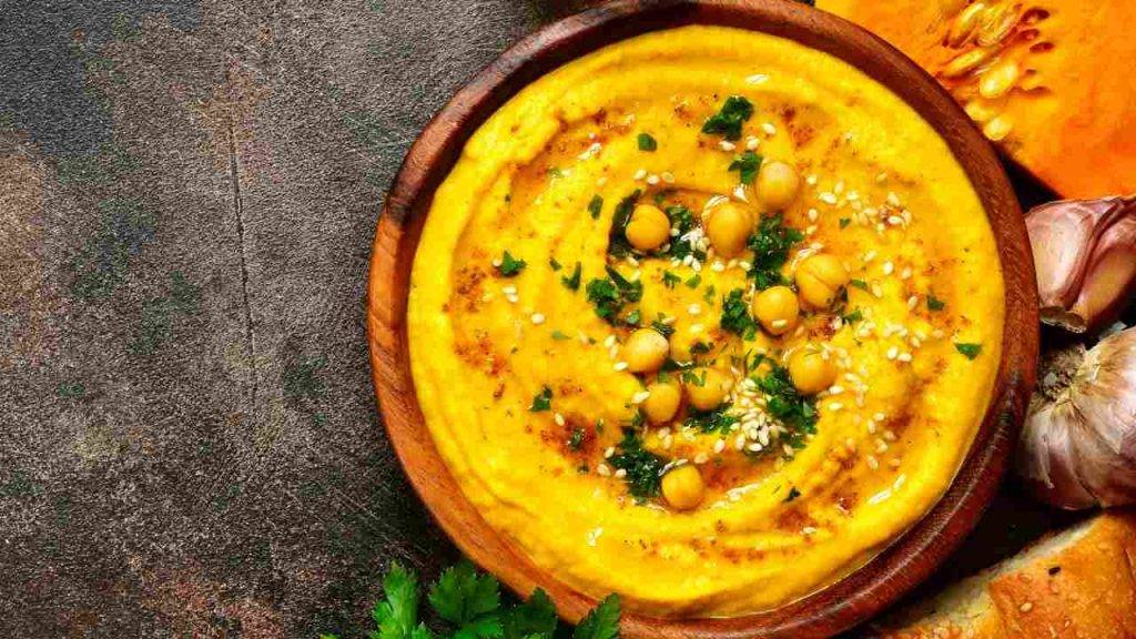 Hummus di zucca con ceci