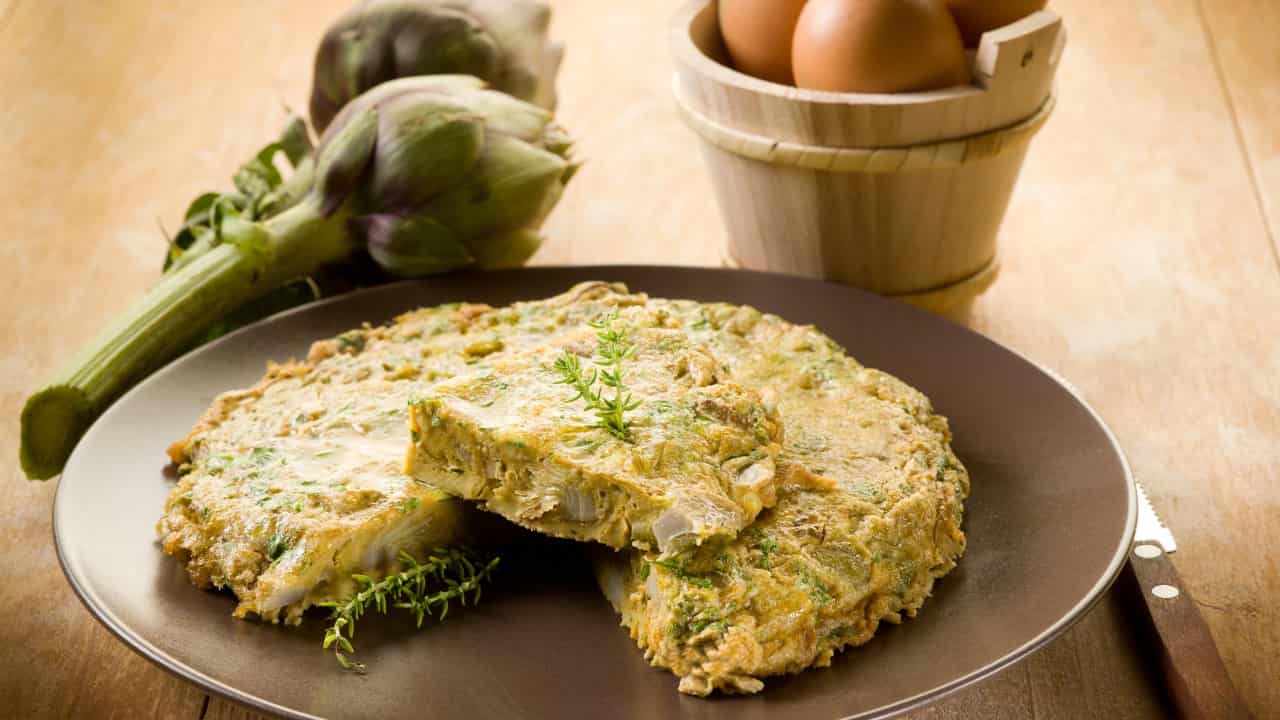 Frittata di carciofi e leerdammer