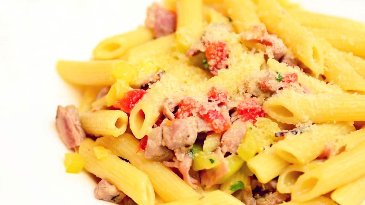 Pasta risottata con zucchine e speck