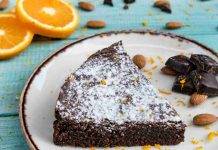Torta caprese arance e cioccolato fondente