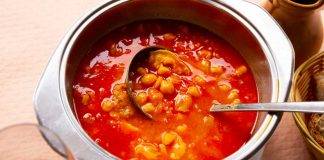 Zuppa piccante di ceci con carne - ricettasprint