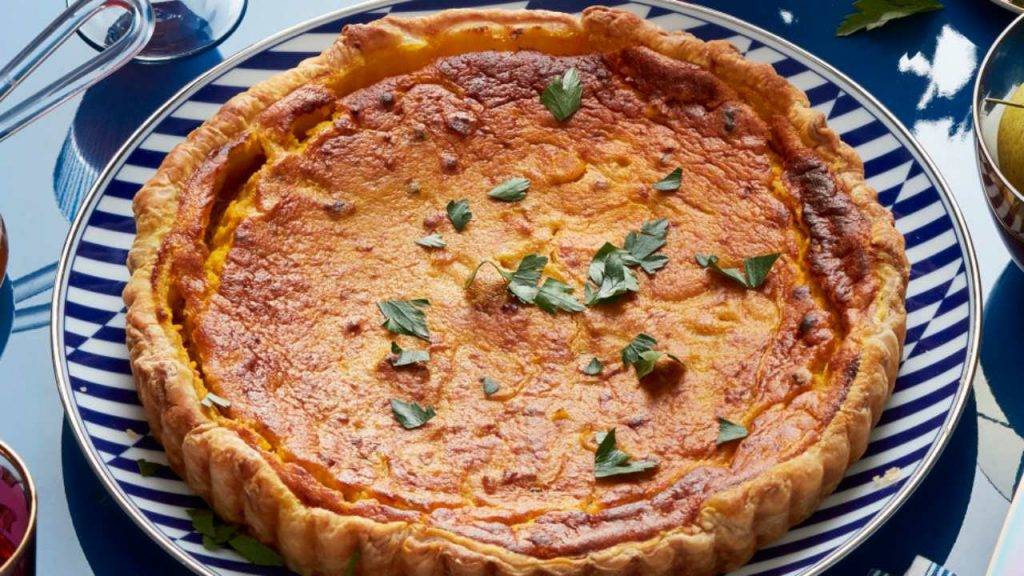 Quiche al curry con cipolle