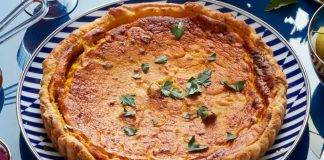 Quiche al curry con cipolle