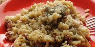 Tiella di riso carciofi e patate - ricettasprint