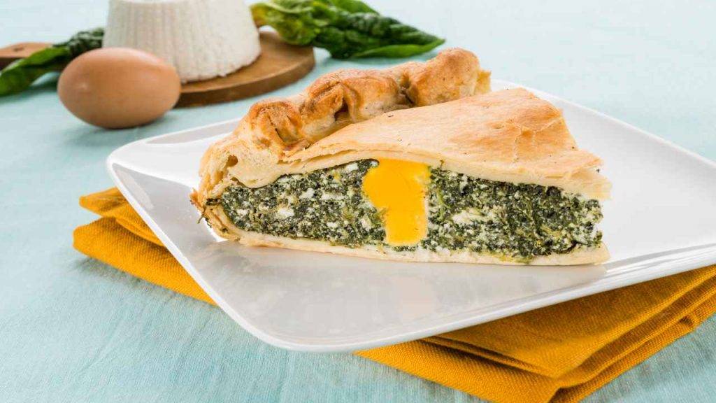 Torta pasqualina con spinaci e ricotta di bufala