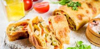 Strudel con verdure e formaggio