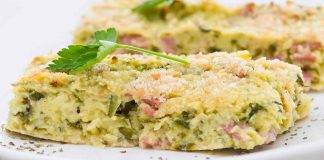 Gateau di patate con zucchine e pancetta