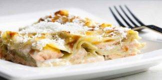 Lasagne salmone e gamberetti