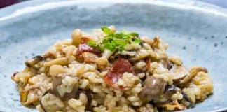 Risotto speck funghi e taleggio