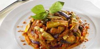 caponata di carciofi e melanzane light - ricettasprint