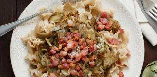 pasta con carciofi e pancetta - ricettasprint